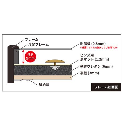 万丈 SLIMピンズフレーム B5 ブラック [3]