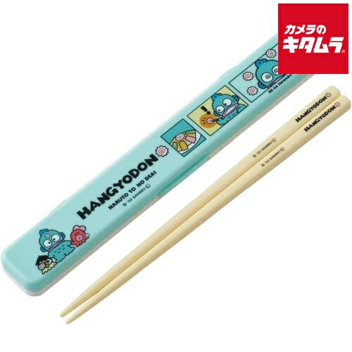 Chopsticks and Case - 【ネコポス】 スケーター ABC3AG-599101 抗菌 音の鳴らない箸箱セット ハンギョドン コミック 18cm
