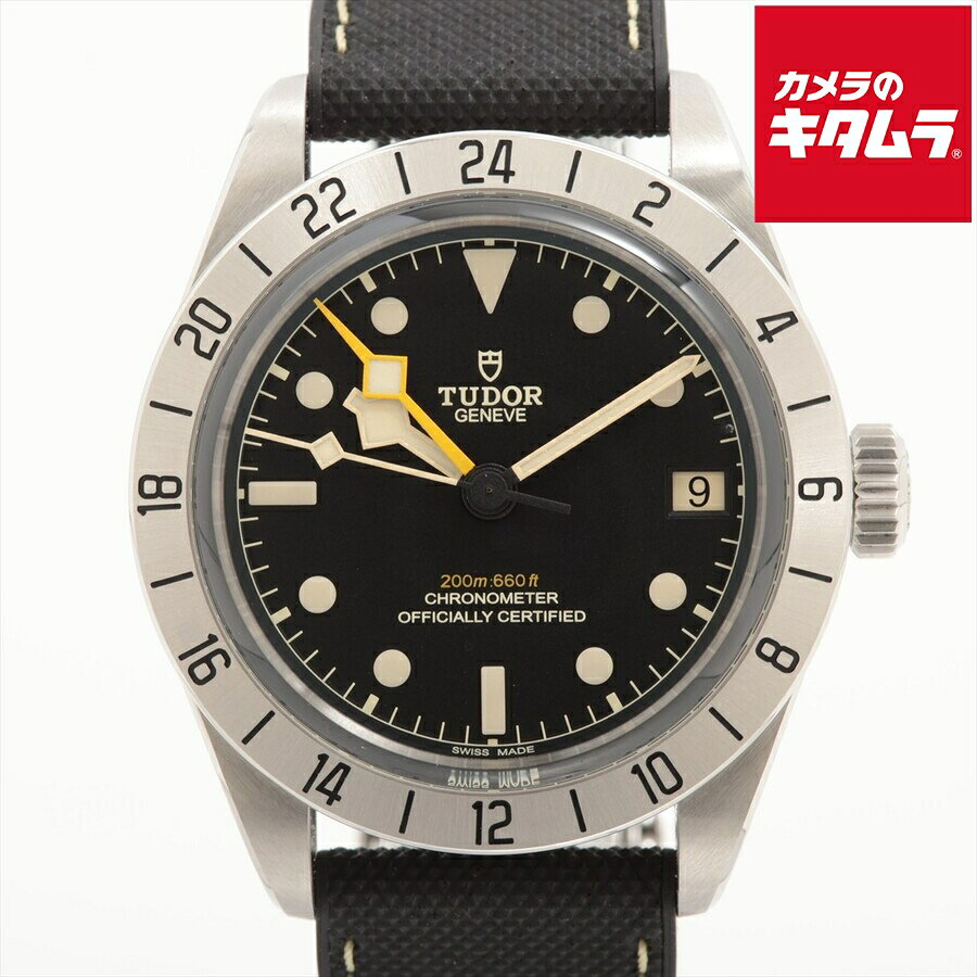 【中古】 【美品】 チューダー ブラックベイ プロ ブラック 79470 ステンレススティール ラバーベルト 【1年保証】