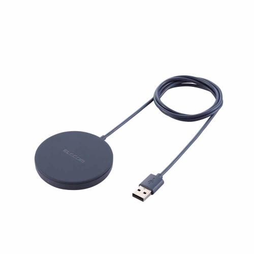 【ネコポス】 エレコム W-MA01NV マグネット内蔵 ケーブル一体型ワイヤレス充電器 5W 卓上 1m ネイビー 《納期未定》 【ネコポス】 エレコム W-MA01NV マグネット内蔵 ケーブル一体型ワイヤレス充電器 5W 卓上 1m ネイビー 《納期未定》