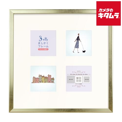万丈 3WAYましかくフレーム 30角 ゴールド emedama-10855747 カメラのキタムラ パッケージ画像