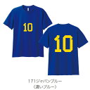 サッカー日本代表応援Tシャツ 背番号 胸番号 ネーム JAPAN 半袖 ドライTシャツ チームユニフォーム