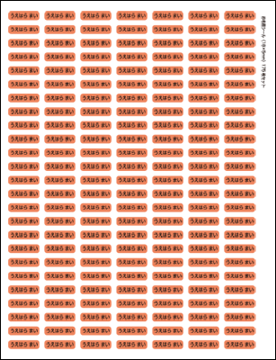【送料無料】お名前シール・ネームシールオレンジ175枚セット(SSサイズ)「保育園・幼稚園向けお子様の持ち物に貼るタイプ」【色あせ防止】【防水】
