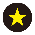 【4枚入】【送料無料】トイレ用命中ステッカー「スタータイプ」4枚入り(直径3cm)【ラミネート処理済】