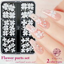 【BLACKFRIDAY★クーポン30%OFF】ネイル アート パーツ 花 フラワー セット MIX【全2種】 サイズ違い クリア ホワイト スタッズ オーロラ...