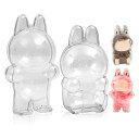 \100円クーポン! マラソン限定/LABUBU ケース クリア カバー 汚れ防止 収納バッグ 散歩用 防塵 携帯 収納ケース 傷つけ防止 透明ケース
