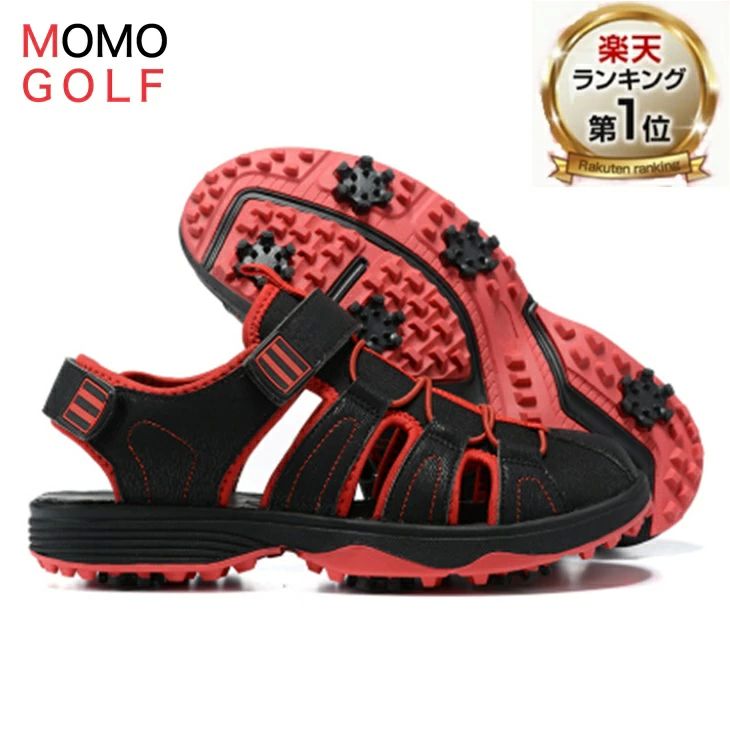 カジュアルゴル 締付けのない履き心地 被らないデザイン 涼しい ゴルフサンダル 練習用 スパイクレス ..