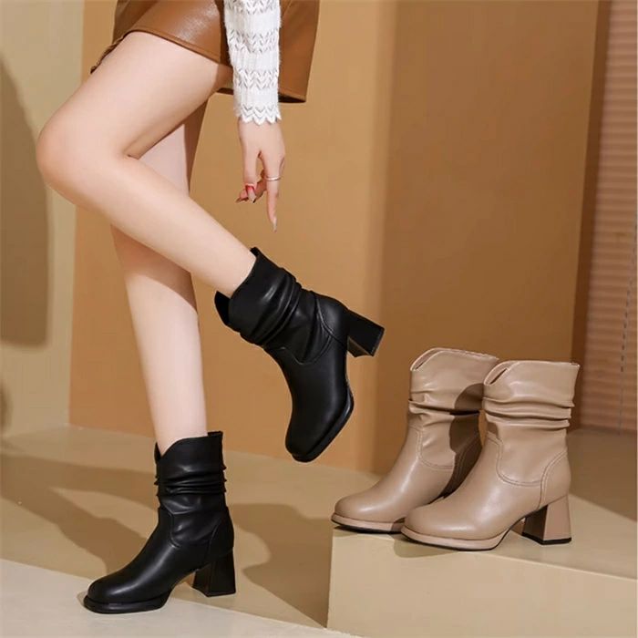 レディース くしゅくしゅブーツ 大きいサイズ ブーツ 履き口 ゆったり ブーツ 美脚 痛くない シューズ カジュアル お洒落 コン