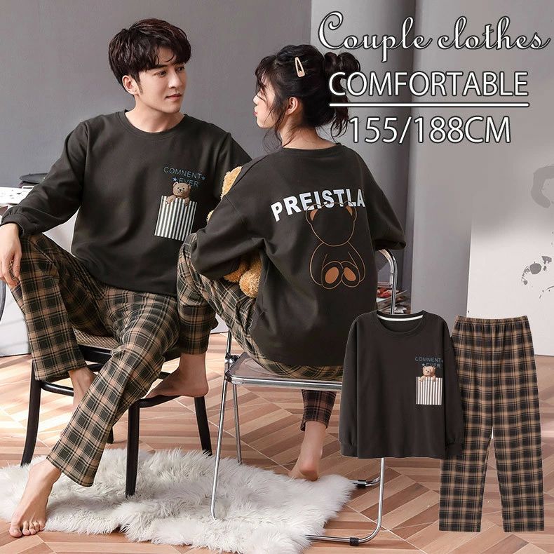 パジ ペア 春夏 ルームウェア ペア カップル 長袖 カップル ペア パジャマ カップル パジャマ ペア 冬 秋 カップル ルームウェア