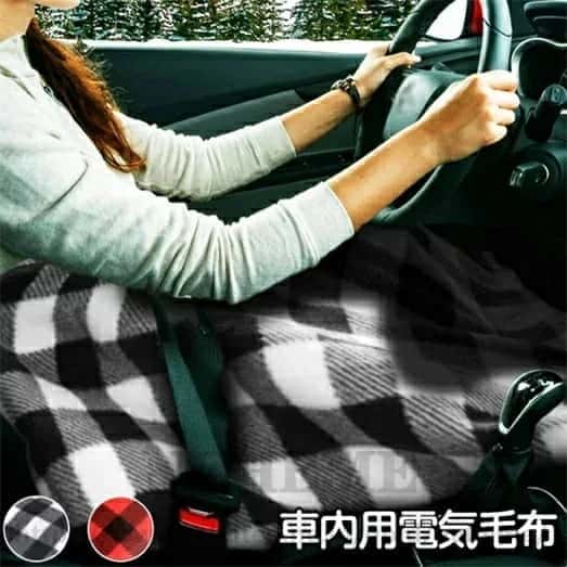 電気ブランケッ 過流過圧保護 寒さ対策 暖かい 加熱毛布 100cm*60cm 掛け毛布 タイマー 6段階タイマー 4段温度調整 12V 電気毛布