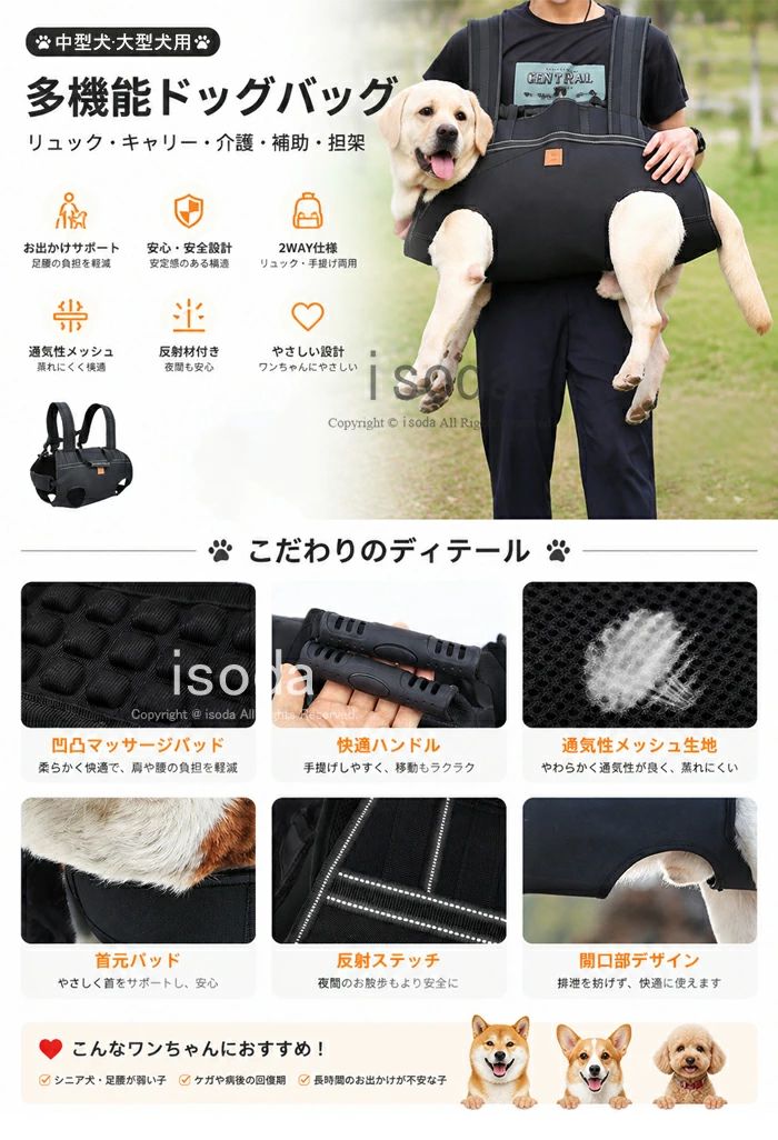 ペットバッグ 抱っこバック ペットキャリー リュック型 抱っこ紐 ペット用 犬用 犬...