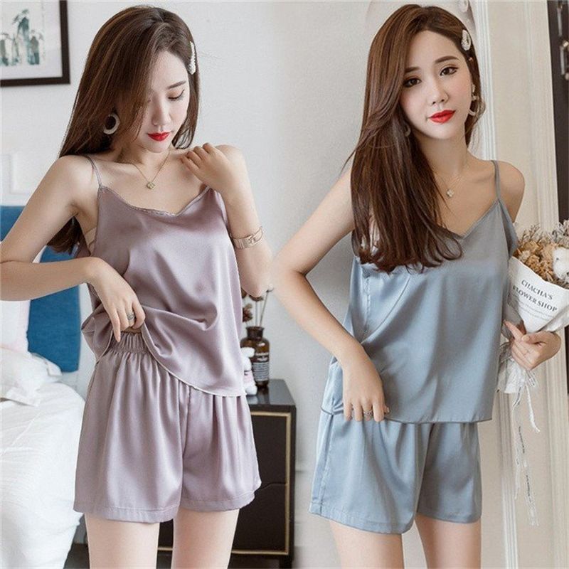 大き 大人可愛い ルームウェア 無地 可愛い レーション ショットパンツ キャミパジャマ上下セット 春夏 レディース ルームウェア