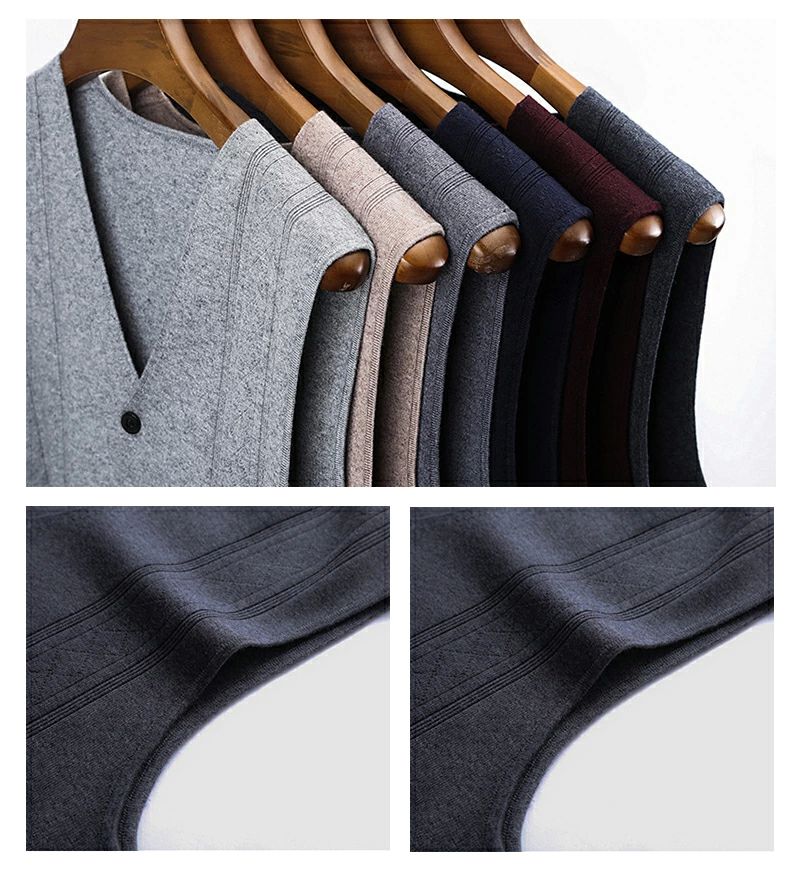 アウ お洒落 通勤 洗える チョッキ シングルボタン 無地 ビジネスベスト メンズ ジレ 紳士 前開き ウール 冬 秋 Vネック メンズ