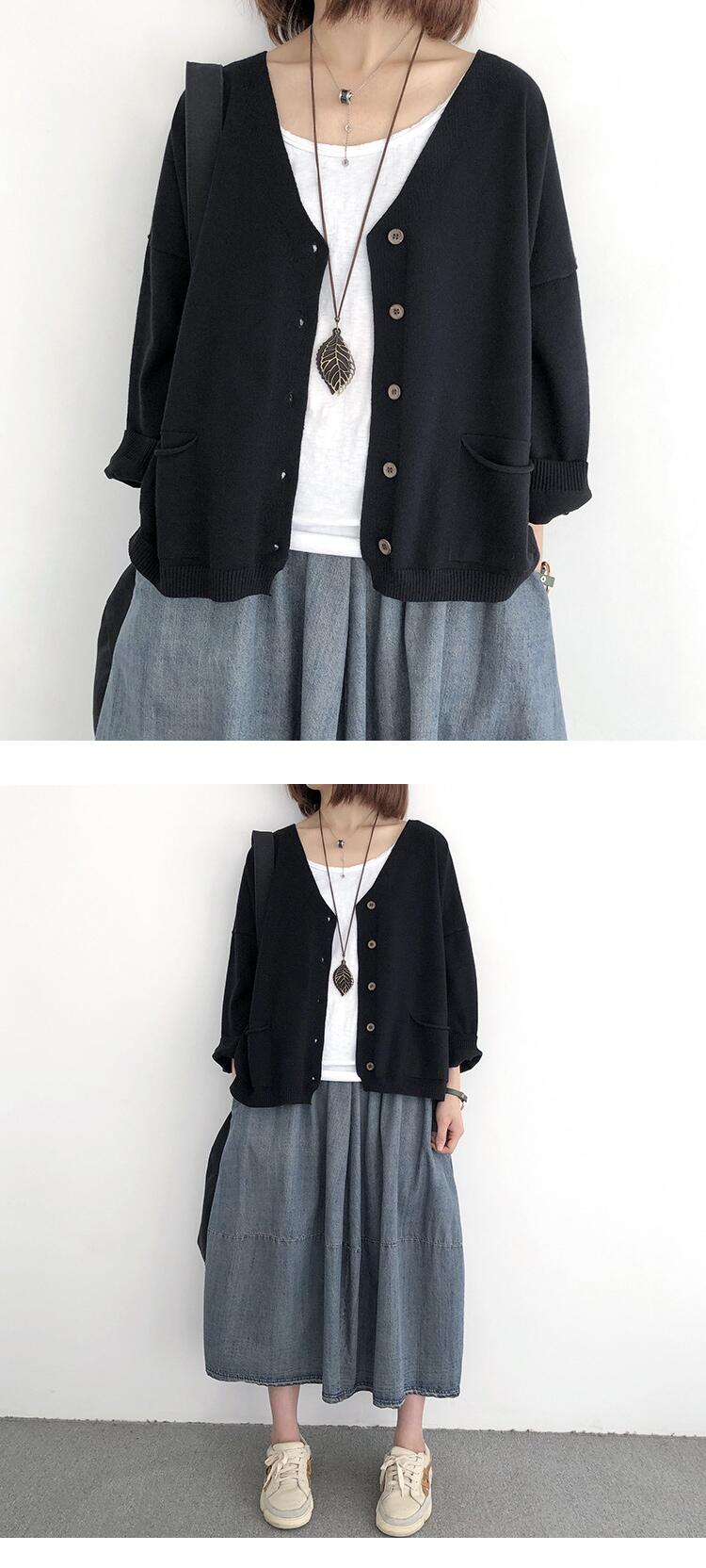 EMI Felice shop 楽天市場店の大人可愛い ゆったり 柔らか カジュアル ニット ベーシック トップス 長袖 レディース カーディガン ニット ニットカーディガン｜アングル3