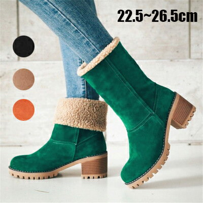 ムートン ファーブーツ ボアブーツ スノーブーツ おしゃれ ミドルブーツ ショートブーツ 大きいサイズ ヒール 厚底 レディース