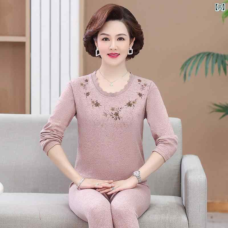 セーター 高齢者 冬用 パンツ 服と ライン 下着 暖かい 薄手 綿 スーツ ズボン 秋 秋服と レディース 上着 トップス