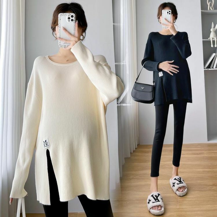 パー カットソー 産前産後 長袖 部屋着 長袖トレーナー プルオーバー セーター 秋トップス レディース ..