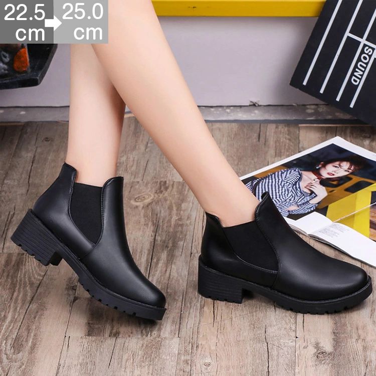 疲 歩きやすい アンクルブーツ ブーティ 太ヒール ブーティー チャンキーヒール ショートブーツ 4.5cm..