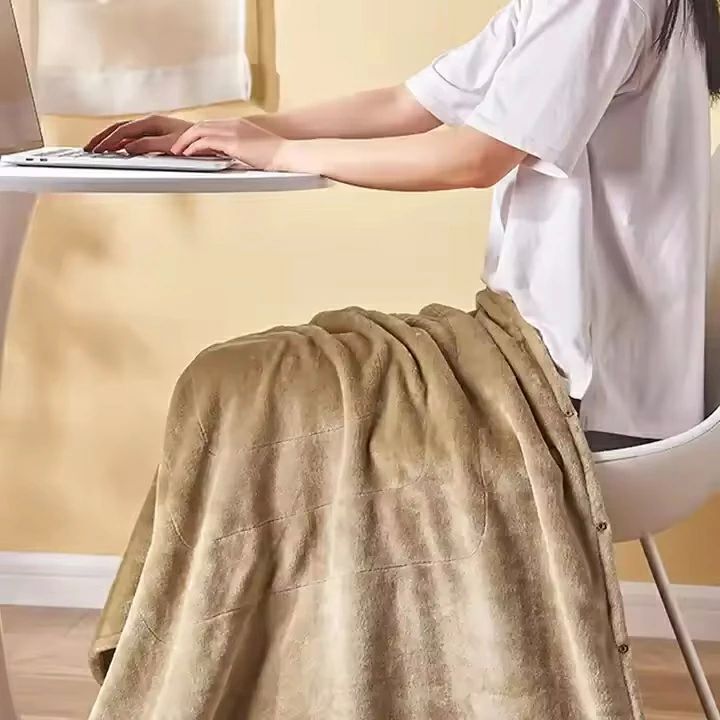 フ おしゃれ 洗える アウトドア キャンプ オフィス ヒーターブランクケット 暖房 電気毛布 80x140cm 電気ブランケット ひざ掛け