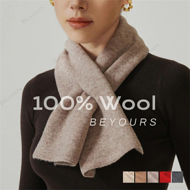 学 通学 通勤 敏感肌 カシミヤのような肌触り 秋冬 暖かい ふわふわ シンプル スカーフ マフラー 【78cm×18cmネックウォーマー