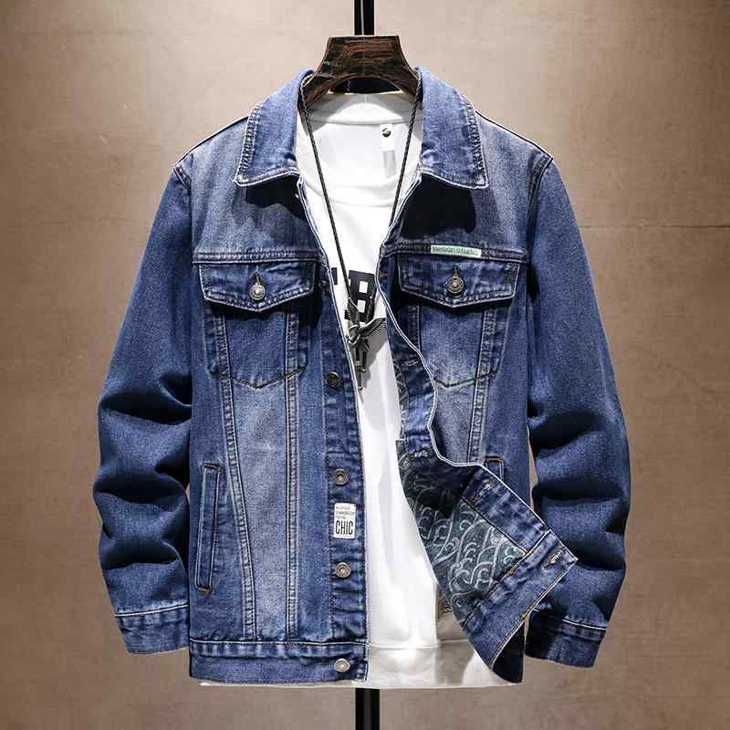 スリム デニムジャケット 紳士服 ストリート 大きいサイズ かっこいい 大人 オシャレ ファッション シンプル 服 メンズ コーデ