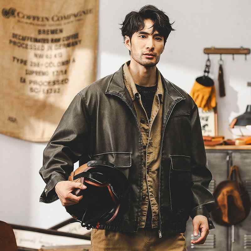 ソ ライダース レトロ アメリカン 紳士服 ストリート 大きいサイズ かっこいい 大人 オシャレ ファッション シンプル 服 メンズ