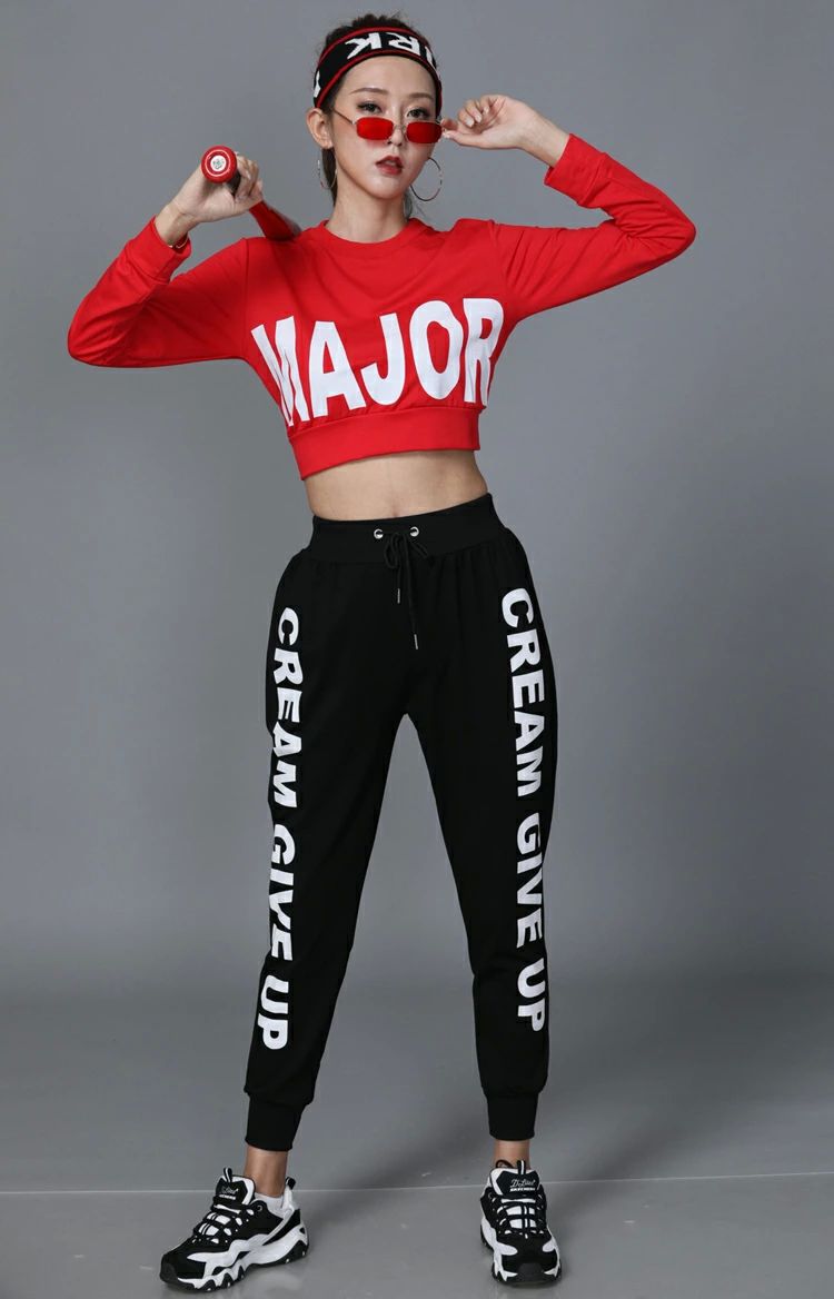 ダンス衣装 トップス トレーナー ヒップホップダンス ジャズダンス R&B K-POP Kポップ Bガール シンプ..