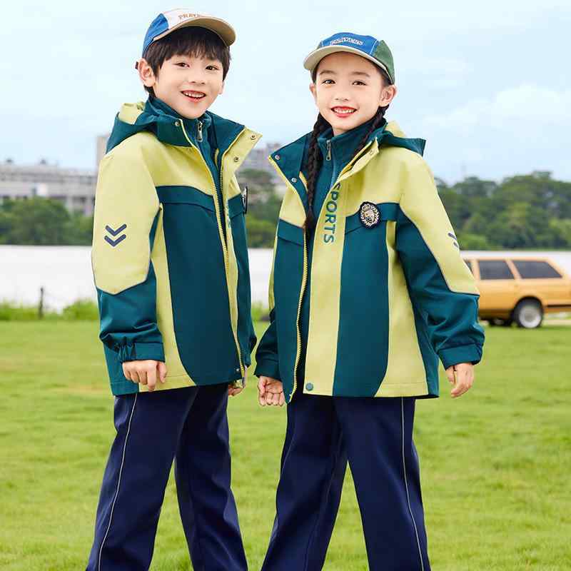 スポ 運動着 通園 通学 セットアップ スリーピース ウィンドブレーカー 厚手 秋冬 女の子 男の子 男女兼用 幼稚園 小学生 キッズ