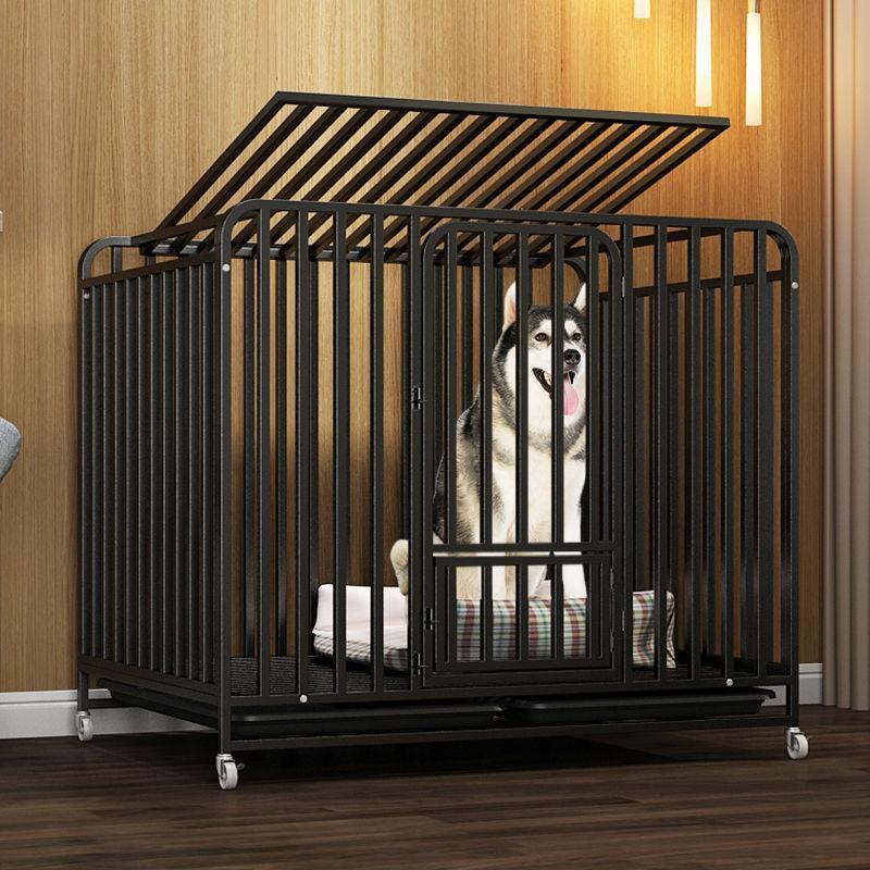 ペットケージ 鉄製 犬檻 犬小屋 ケージ ペットサークル ドッグケージ ペットフェンス 大型 中型犬用 ペット用品 ダブルドア キャス