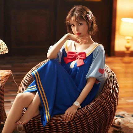 ラブリー キュート ワンピース 寝巻き 部屋着 夏 春 半袖 かわいい 女の子 レディース パジャマ ワンピース 可愛い レディース