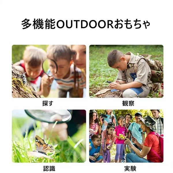 昆虫観察ボックス 昆虫採集キット 4点セット 拡大観察ケース 虫かご 昆虫飼育箱 虫...