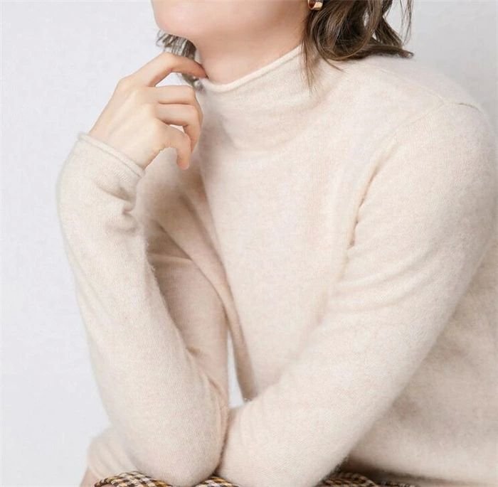 95% ニット レディース ハイネック カシミヤ ニット 柔らかニットプルオーバー トップス 洗える カシミ..