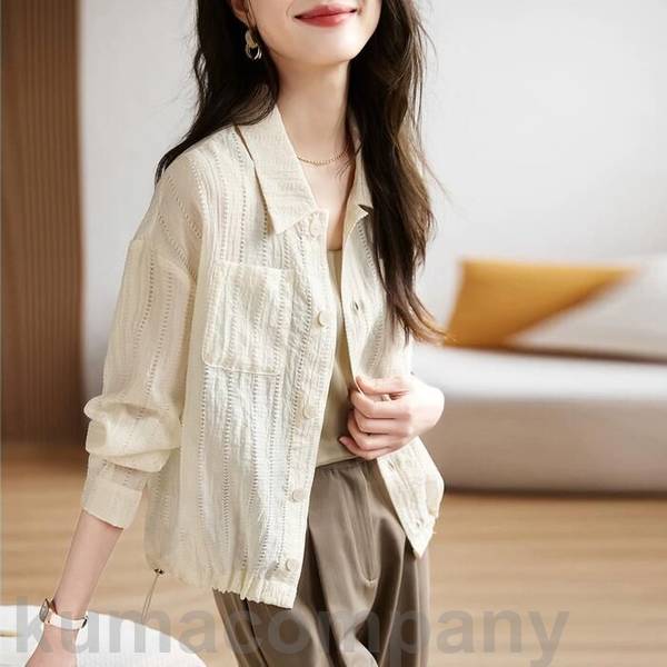 フェミ 可愛い 大人 長袖 おしゃれ カジュアル きれいめ レディース エレガント 羽織 カーディガン ジャケット シャツ ブラウス