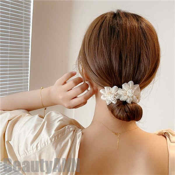プレゼント お団子 おしゃれ 花 お花 可愛い アクセサリー ヘア飾り お団子ヘアアレンジ ヘアー おだん..
