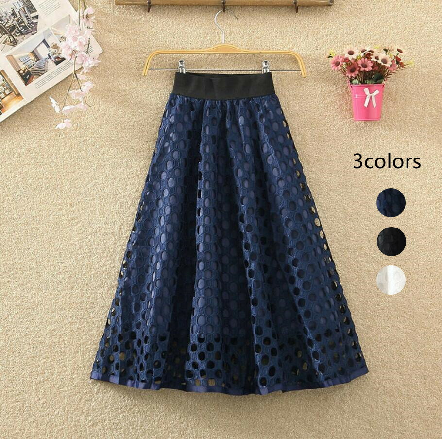 冬 秋 夏 春 無地 ハイウエストスカート マキシスカート ゆったり 大きいサイズ ひざ下 膝下 マキシ ロング ロングスカート レディース フレア Aライン ボトムス フレアスカート レース チュールスカート レディース