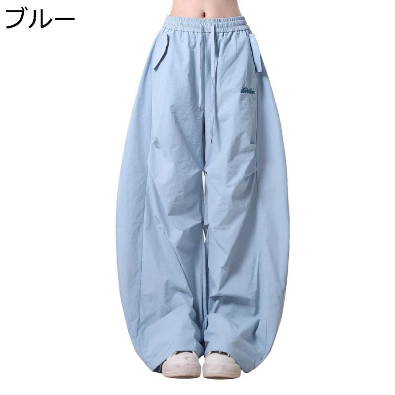 履き心 ダンス ヒップホップ ウエストゴム調節可能 四季使用 バルーン形 ルーズシルエット カジュアル レディース カーゴパンツ