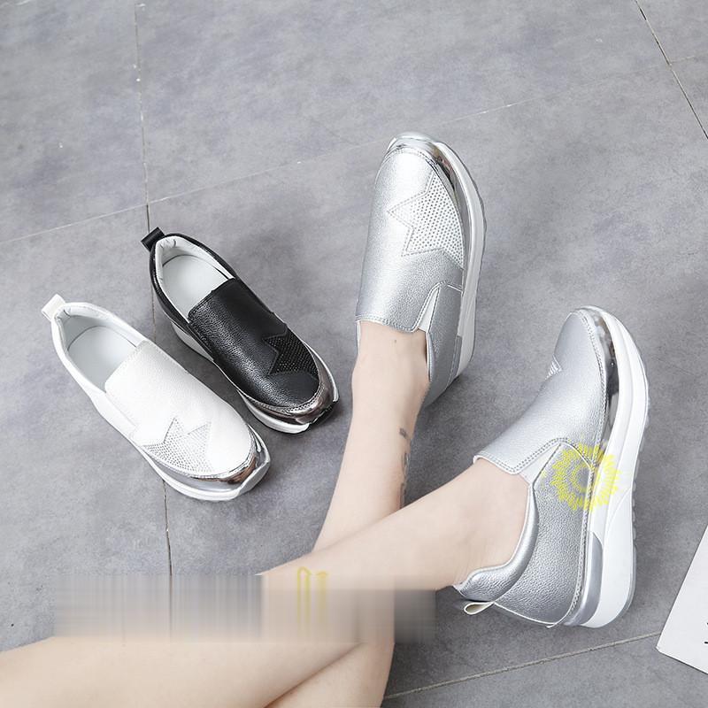 厚底スニー 厚底スリッポン ローカットスニーカーレディース 大人カジュアル インソール 紐なし おしゃ..