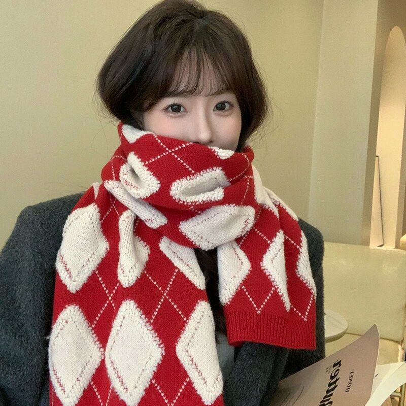 ギフト レッド チェック柄 新年 あったか 通勤通学 シンプル 冬物 クリスマス プレゼント 防寒 秋冬 厚..