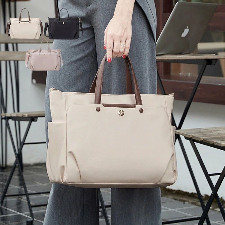 シ 秋冬 女性用 シンプル 無地 多機能 軽量 大容量 PC収納 出張 面接 ビジネス オフィス 通勤 ショルダ..