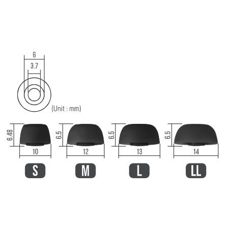 【在庫限り】ePro Horn-shaped Tips for TRUE WIRELESS　(FALCON / FALCON2付属イヤーチップ) イヤーピース