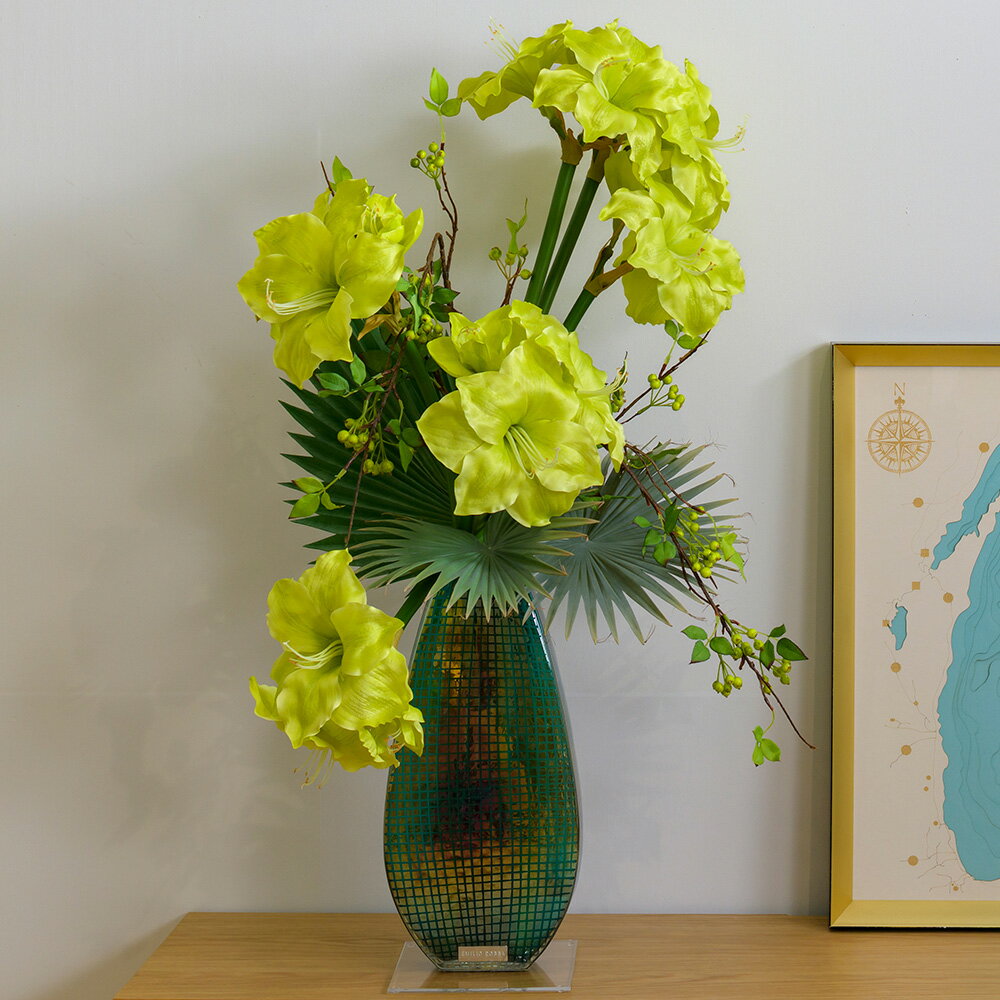 【残り僅か】造花 アマリリス4L23 アーティフィシャルフラワー ライムグリーン ギフト プレゼント 贈り物 誕生日 開業 開院 開店 新築 引越 結婚 就任 退職 出産 お祝い 叙勲 御祝 内祝 御礼 還暦祝い 米寿 傘寿 喜寿 御供 アートフラワー 大型 大きい 高級 数量限定