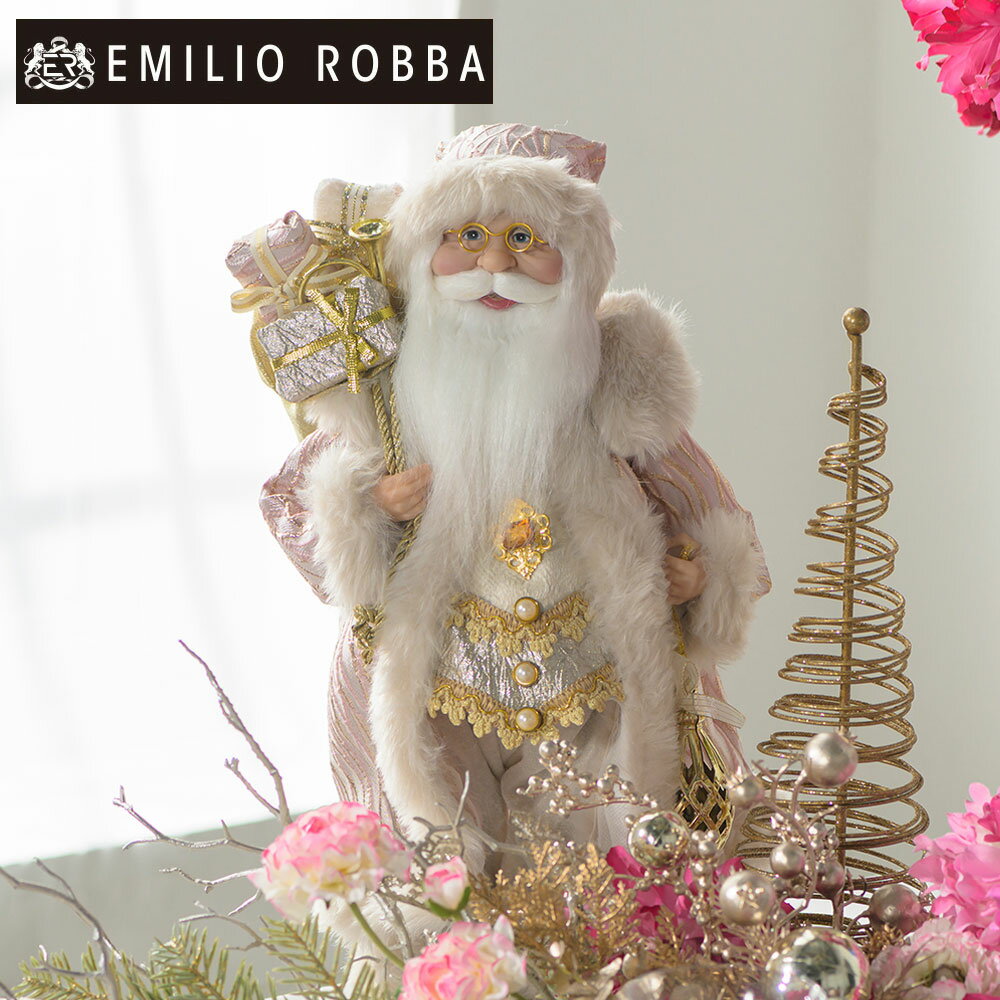 サンタクロースL25-pk ピンク 人形 インテリア 飾り 置物 パーティ 海外 ギフト プレゼント 贈り物 送料無料 クリスマス