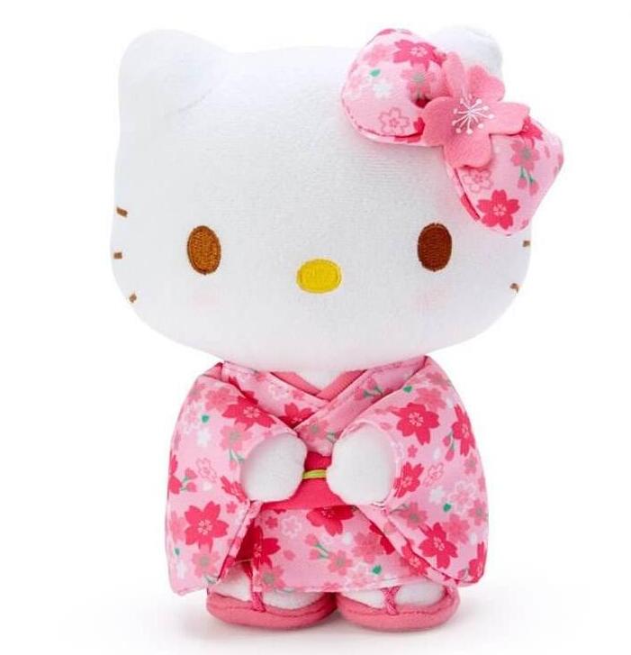 ♪オープンSALE♪ サンリオキャラクターズ　ハローキティ　桜着物　ぬいぐるみ　Sサイズ　ピンク　サクラ　日本　お土産　プレゼント　キティ　サンリオ　SANRIO