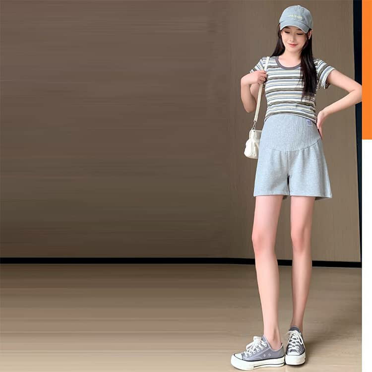 マタニティパンツ 2枚セット マタニティウェア ショートパンツ ハーフパンツ パジ...