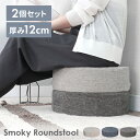 クッション 2個セット 丸 インテリア 高反発 北欧 韓国インテリア ナチュラル シンプル 極厚 12cm 40×40 フロアクッション 座布団 座椅子 丸スツ...