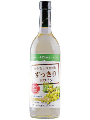 白（やや甘口） 720ml マスカット種使用。 フルーティーな香りと 爽やかな飲み口の白。 【注】ラベルが変更になる場合がございます。毎日飲みたいワイン！良質なぶどうを使用し、高度な品質管理技術を駆使して、丁寧に醸造致しました。酸化防止剤無添加の自然な味わいがお楽しみいただけます。