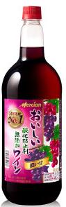 メルシャン　おいしい酸化防止剤無添加赤ワイン　濃い甘 1500mlペットボトル　6本1.5L