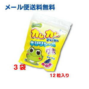 カムカムフレッシュキシリトールグミグレープ味12粒入り×3袋