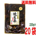 【20袋 本州送料無料】かつを風味 焼生姜佃煮 220g×20袋 かつお風味 焼き生姜 はやし北海道 四国 九州行きは追加送料220円かかります