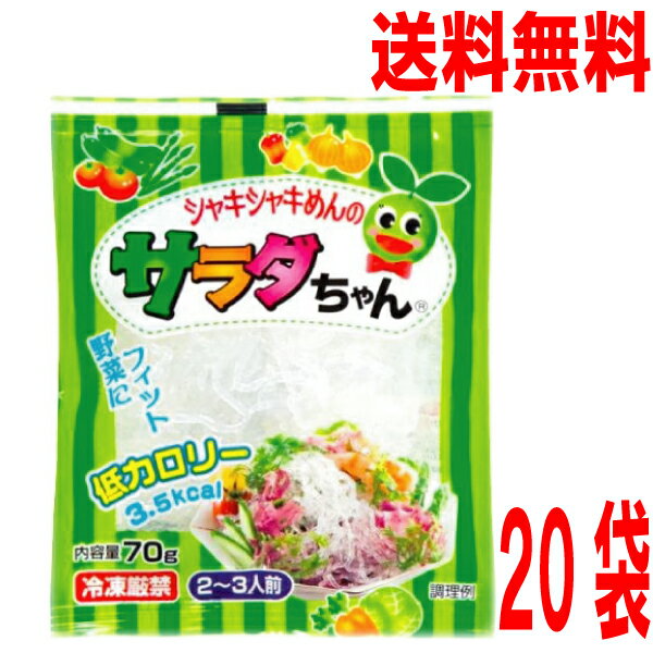 【20袋 本州送料無料】サラダちゃん 70g×20袋　海藻クリスタル姉妹品　　日本業務食品海藻麺マルシン北海道・四国・九州行きは追加送料220円かかります。